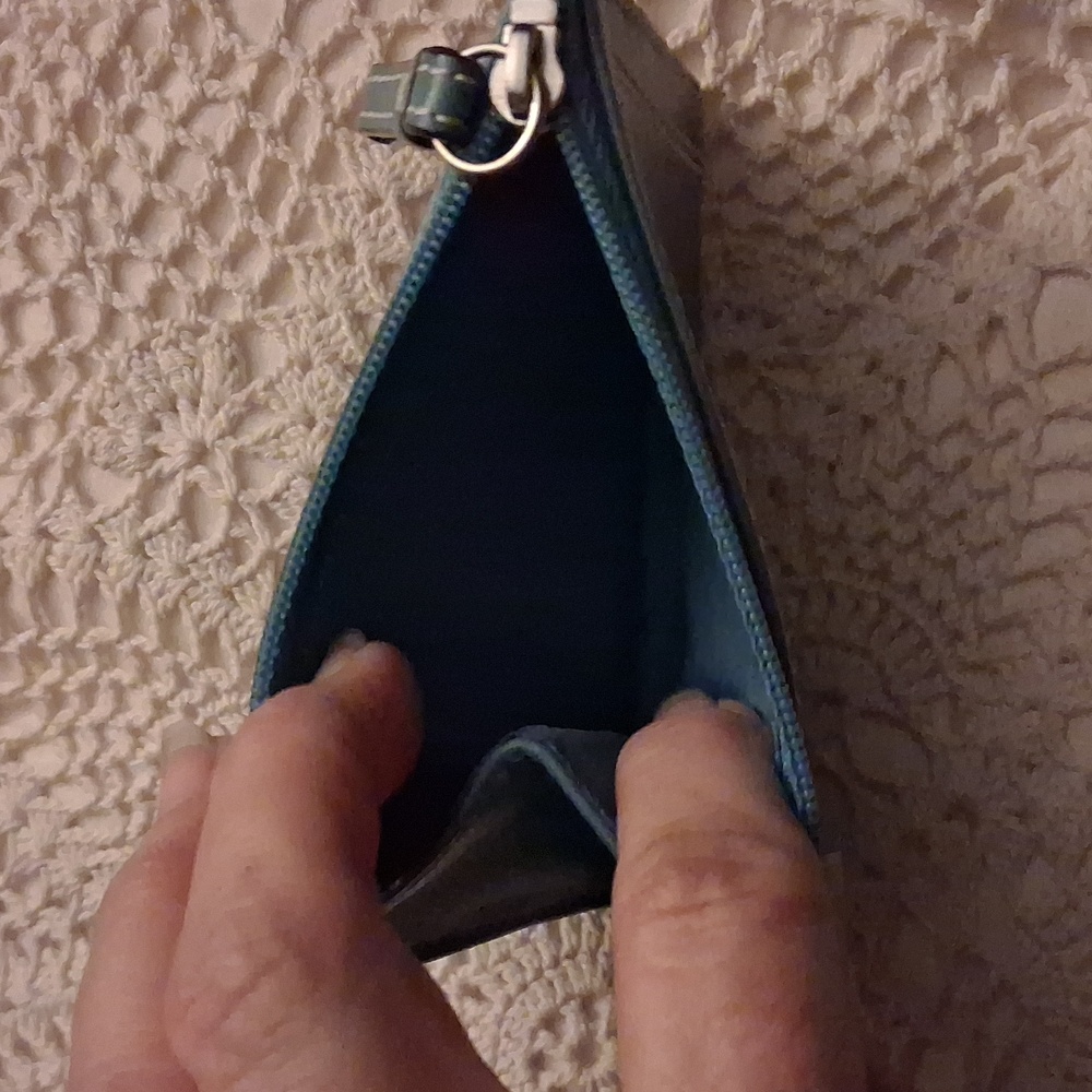 Coach Mini Skinny ID Key Ring Leather Card Case - Picture 4 of 5